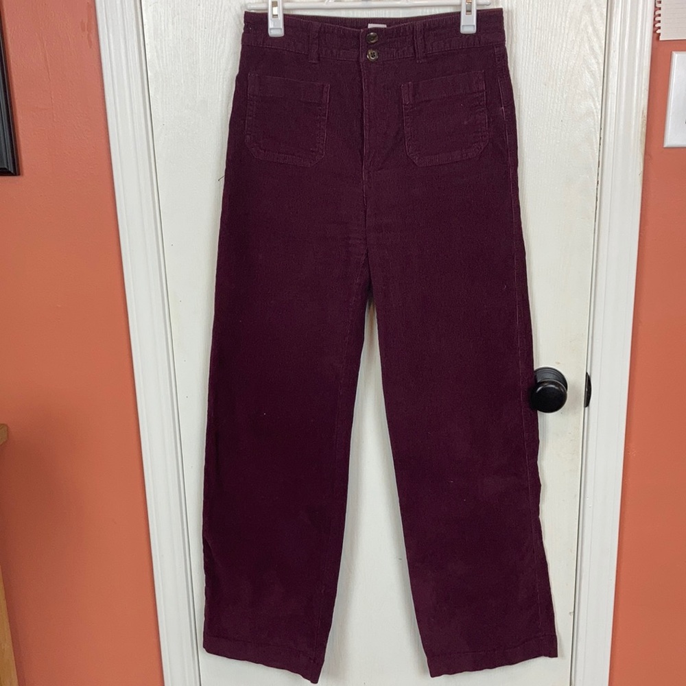 GAP High Rise Wide Leg Corduroy Pants Trousers EUC